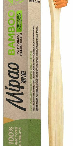 Зубная щетка Mipao бамбуковая