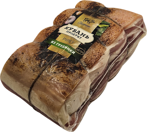 

Рулет КУБАНЬ ПРОДУКТ из грудинки в/у вес до 1.0 кг