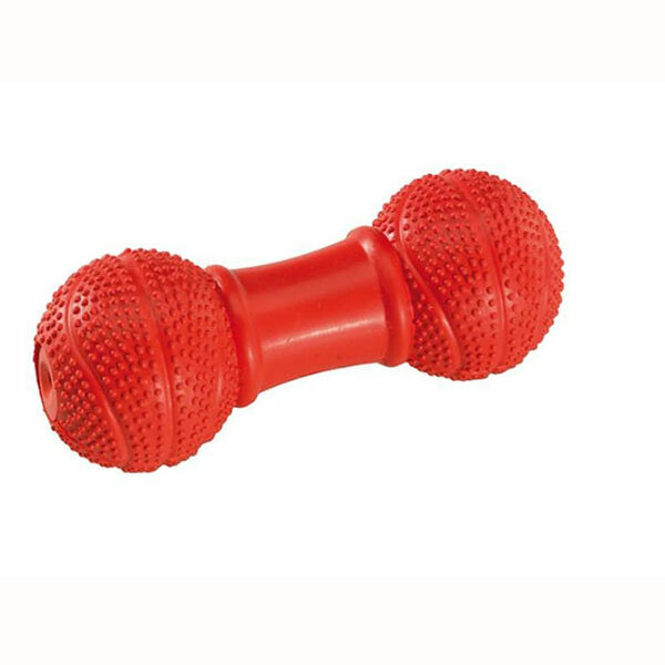 Игрушка для собак Гантель резиновая с баскетбольными мячами