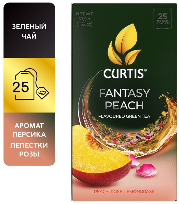 

Чай зеленый Curtis Fantasy Peach 25 пакетиков 37.5 г
