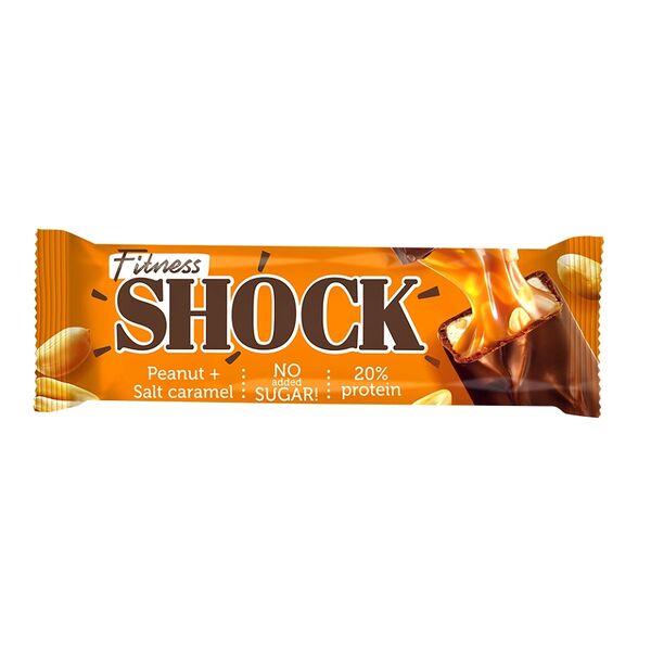 Батончик глазированный Fitnes Shock соленая карамель 50 г