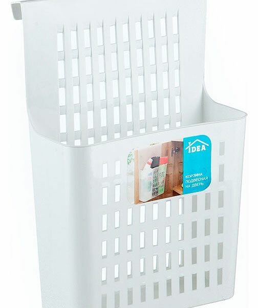 Корзина Idea подвесная на дверь, белый арт. М1592 37x25x13 см