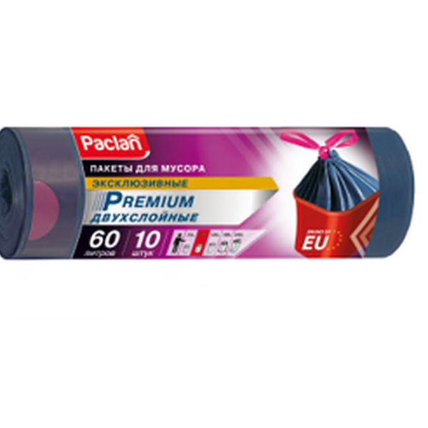 Мешки для мусора Paclan Premium 60 л, 10 шт