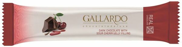 Шоколад Gallardo горький с вишневой начинкой, 25 г