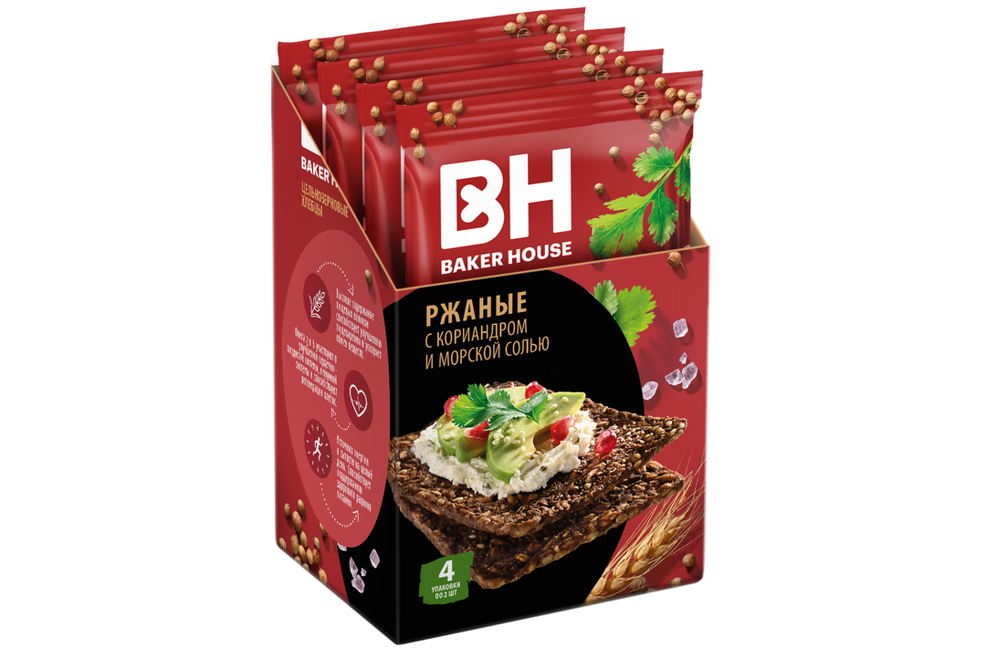 

Хлебцы Baker House Скандинавские ржаные цельнозерновые 180 г
