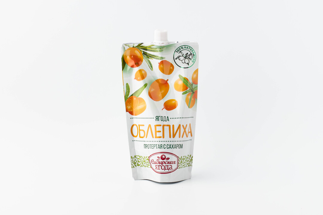 

Облепиха Сибирская ягода протертая с сахаром 280 г