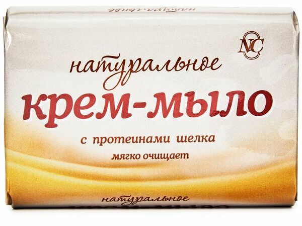Мыло-крем Натуральное с протеинами шелка Невская косметика 90 г