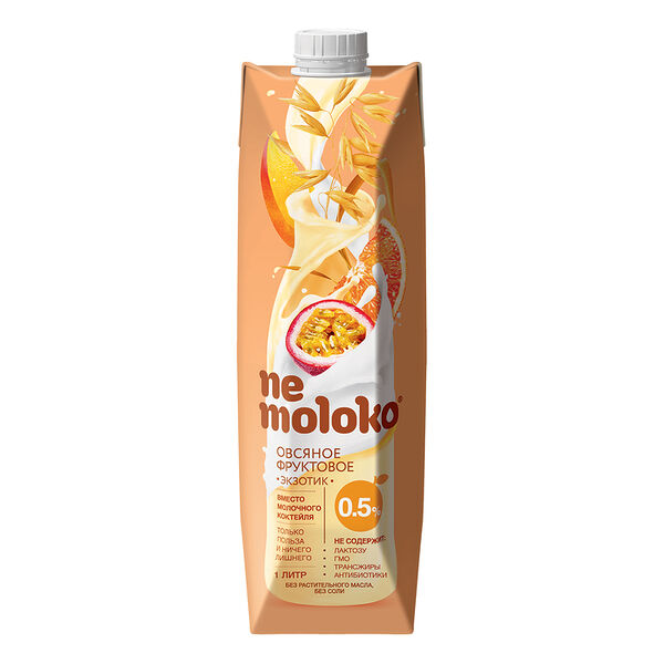 Напиток овсяный Nemoloko фруктовый Экзотик 0,5% 1 л