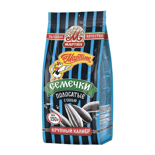 Семечки подсолнечные От Мартина отборные полосатые с солью 150 г