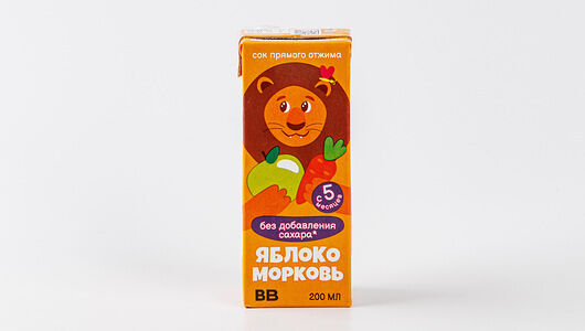 Сок детский яблоко-морковь прямого отжима