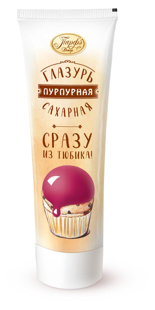 

Глазурь Парфэ Декор Сразу из тюбика! сахарная пурпурная 120 г