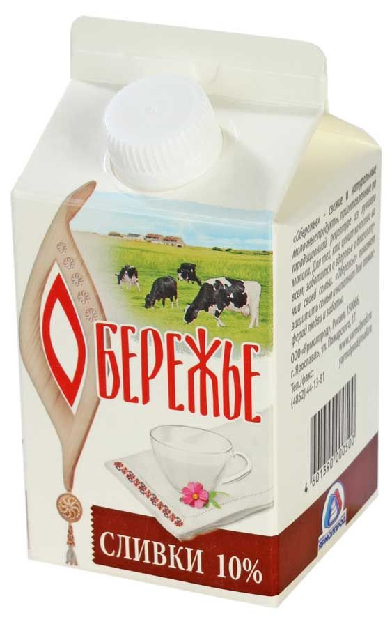 

Сливки Обережье 10%, 500 мл