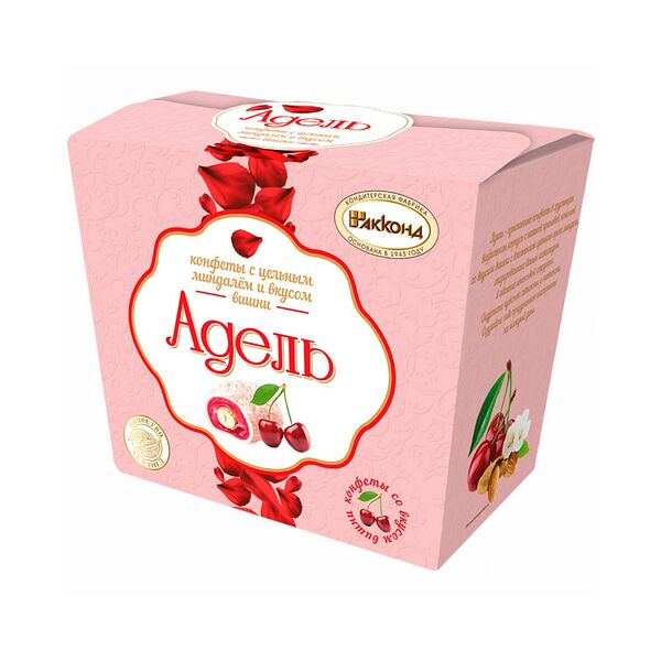Конфеты Акконд Адель с цельным миндалем и вкусом вишни 150г
