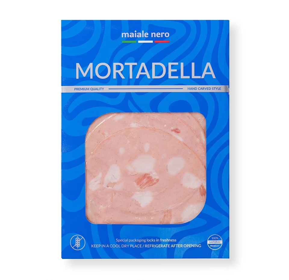 

Колбаса вареная из свинины Мортаделла, 120 г
