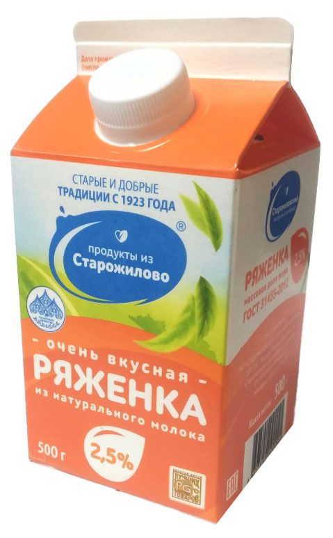

Ряженка Продукты из Старожилово 2,5%