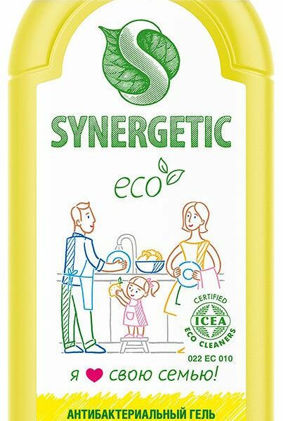 Средство для мытья посуды Synergetic сочный лимон, 1000мл