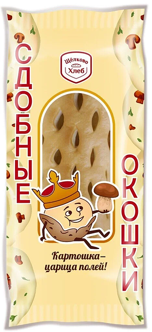 

Сдоба Щелковохлеб Сдобные окошки с картофелем и грибами 130 г