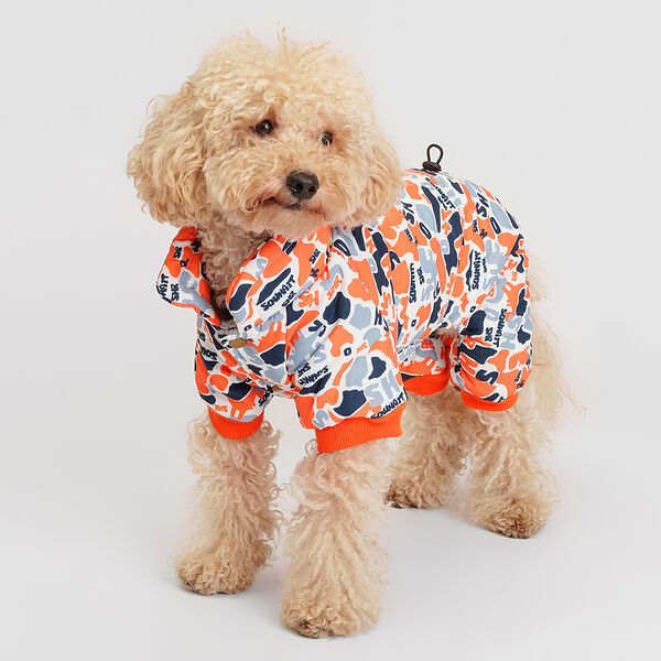 Комбинезон для собак, 2XL, серо-оранжевый (мальчик)