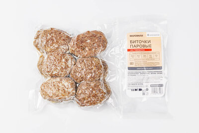 Биточки из говядины паровые зам. (Продукт замороженный) 400 г