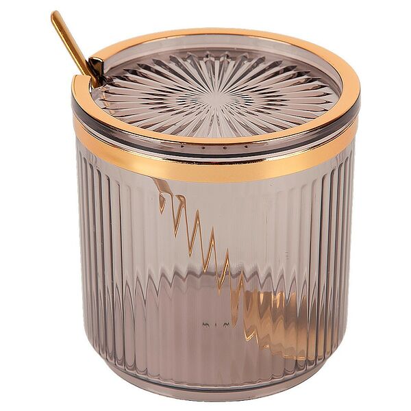 Банка для сыпучих продуктов, 400 мл, нерж. сталь/акрил, серая