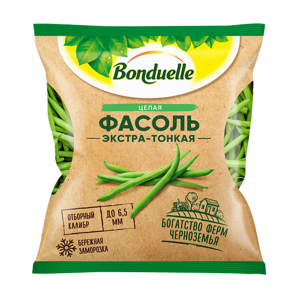Фасоль замороженная Бондюэль фермерская экстра-тонкая 400 г