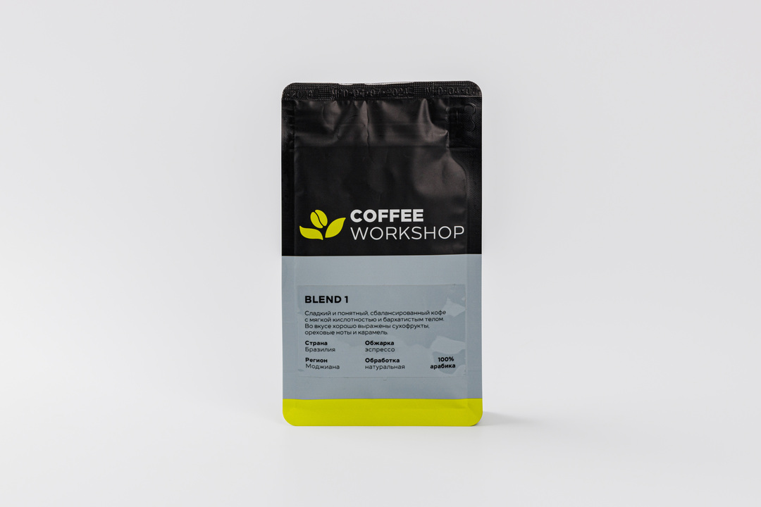 

Кофе молотый Coffee Workshop Эспрессо смесь Blend №1 100% Арабика Бразилия Моджиана 150 г