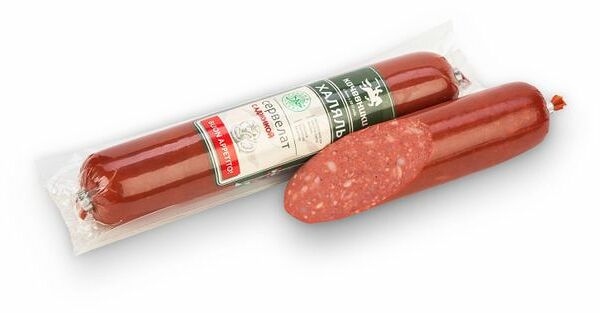 Колбаса Кочевники Сервелат с аджикой варено-копченая