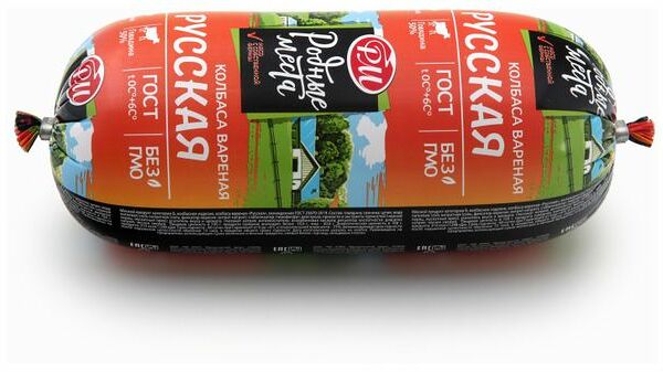 Колбаса вареная Родные места Русская, 400 г