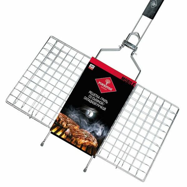 Решетка-гриль Forester со съемной ручкой 22х44 см
