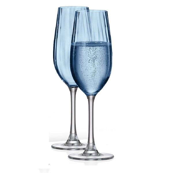 Набор бокалов для шампанского Columbia Синяя чаша, 2 шт, 260 мл, стекло