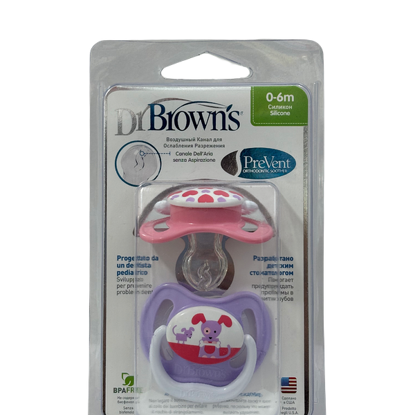 Доктор Браун соска силиконовая 0-6м розовая N2