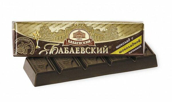 Батончик из темного шоколада Бабаевский с шоколадной начинкой 50г