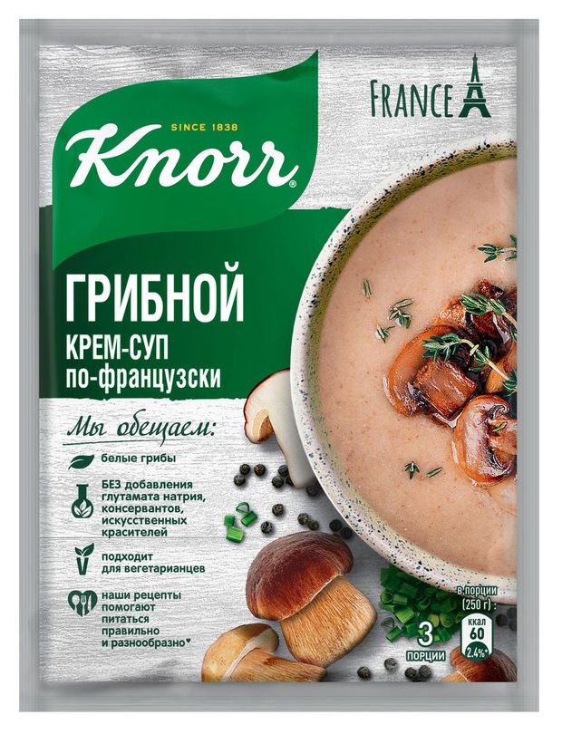 

Крем-суп грибной по-французски Knorr 49 г