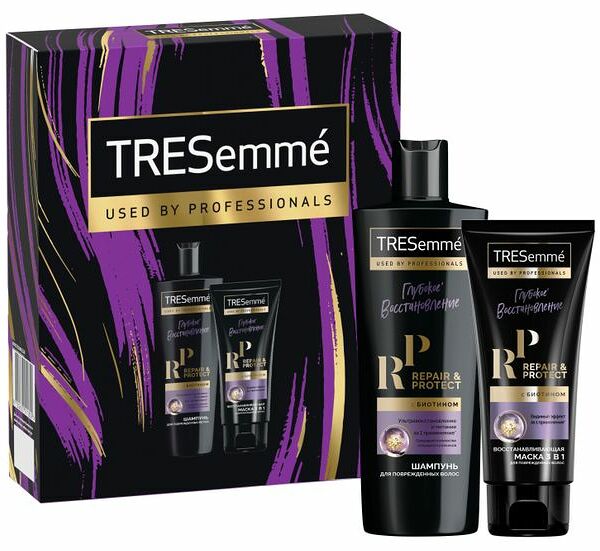 Набор подарочный женский Tresemme Repair&Protect глубокое восстановление маска для волос, 200 мл + шампунь восстановление, 230 мл