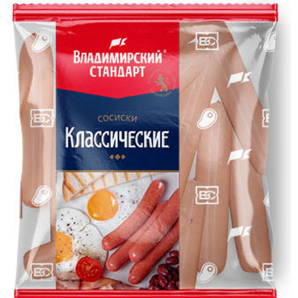 Сосиски Владимирский стандарт Докторские, 600г