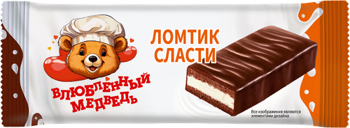 

Пирожное Ломтик Сласти бисквитное в глазури 33 г