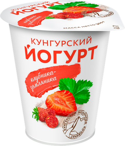 

Йогурт Кунгурский с клубникой и земляникой 1.5% 300 г
