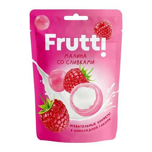 Жевательные конфеты Frutti со вкусом Малина со сливками 70 г