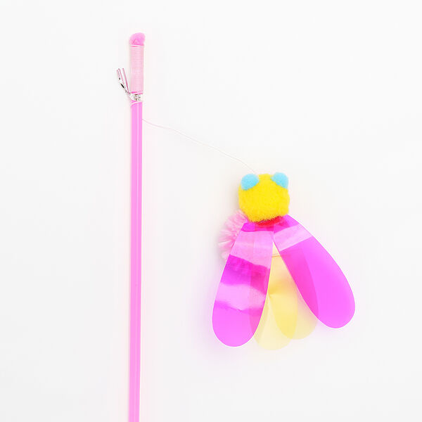 Игрушка-дразнилка для кошек Rurri Пчелка игрушка 9 см длина палки 45.5 см