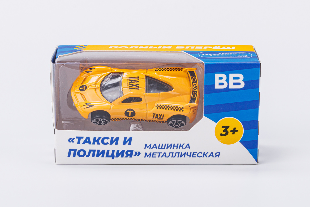 

Машинка металлическая ВкусВилл Такси и полиция в ассортименте 1 шт