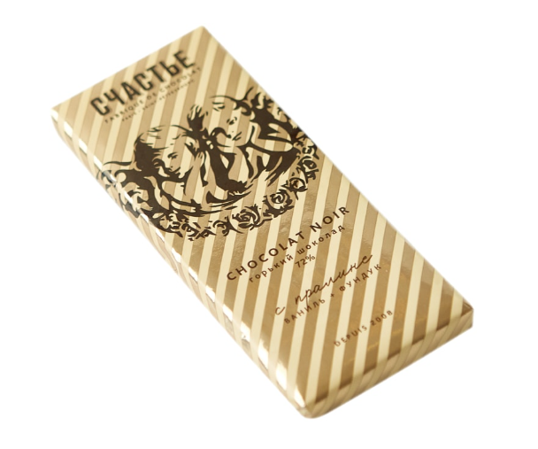 

Шоколад Счастье горький 72% с пралине мадагаскарская ваниль-фундук 100 г