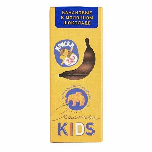 

Оригинальные сливочно-карамельные ириски Счастье с бананом в молочном шоколаде 33 г