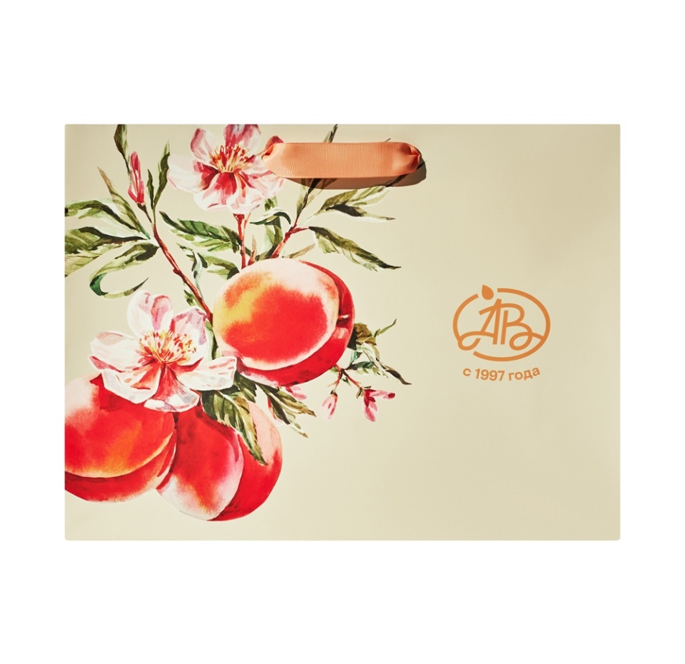 

Пакет подарочный Азбука вкуса Фруктовая коллекция Персик L 40х30х14 см