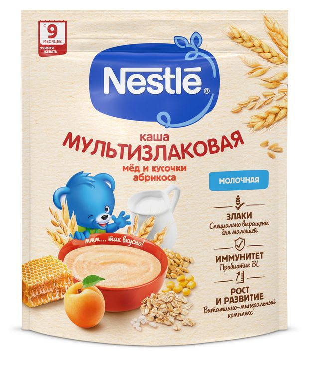 

Каша Nestle мультизлаковая молочная с медом и абрикосом с 9 месяцев 200 г