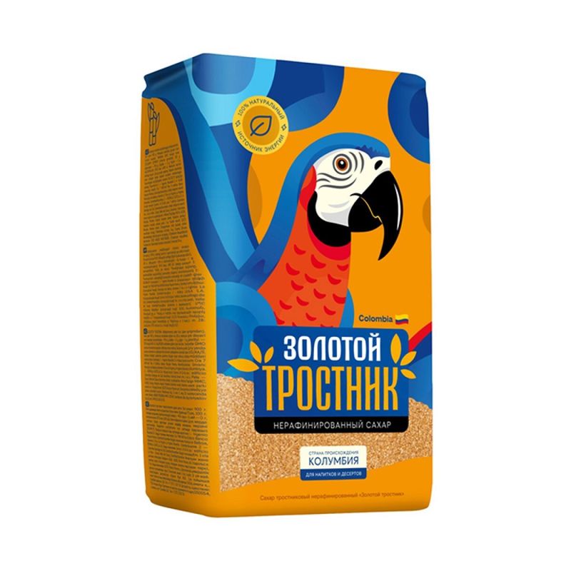 

Сахар тростниковый Золотой тростник нерафинированный 900 г