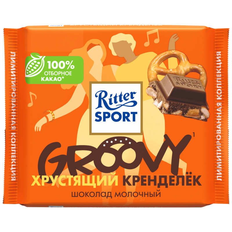 

Шоколад молочный Ritter Sport Хрустящий кренделек 100 г