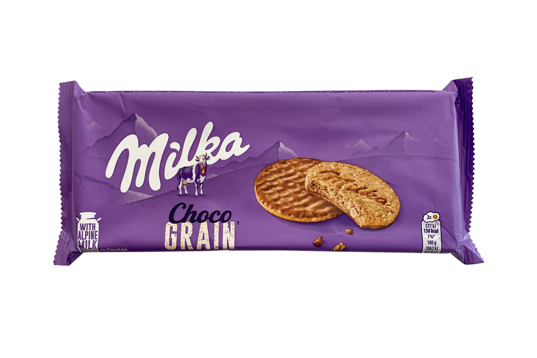 

Печенье Milka Choco Grain из цельнозерновой муки с овсяными хлопьями, покрытое молочным шоколадом 126 г