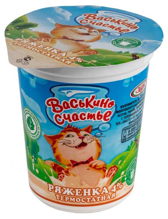 

Ряженка Васькино счастье 4% 350 мл