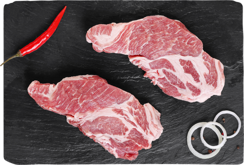 

Свинина котлета натуральная из шеи охлажденная вес