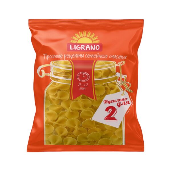 Макаронные изделия Ligrano Бантики гр Б ф 0,25кг